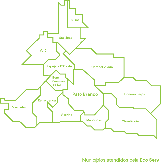 Cidades atendidas pela Eco Serv